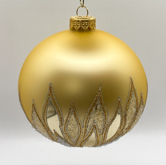 Baumschmuck-Christbaumschmuck-kugel-gold-blaetter-weihnachts-deko-ch-Galerie-Luechinger