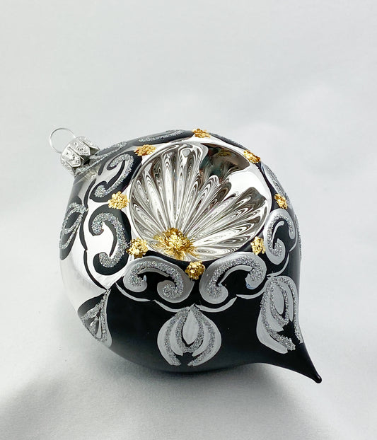 Baumschmuck-Christbaumschmuck-olive-reflex-silber-schwarz-weihnachts-deko-ch-Galerie-Luechinger4