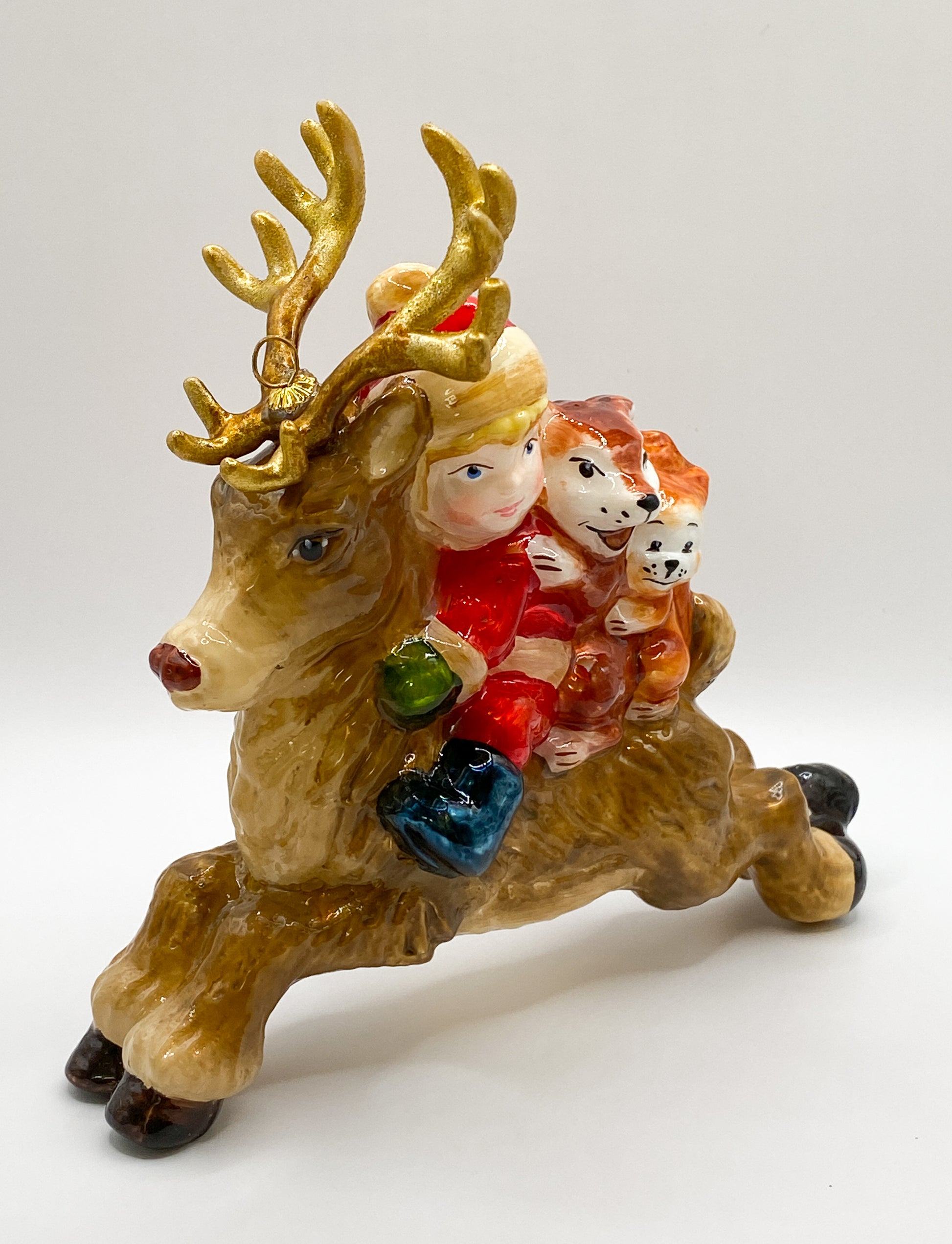 Baumschmuck-Christbaumschmuck-rentier-kind-santakostuem-fuchs-eichhoernchen-mostowski-komozja-weihnachts-deko-ch-Galerie-Luechinger2
