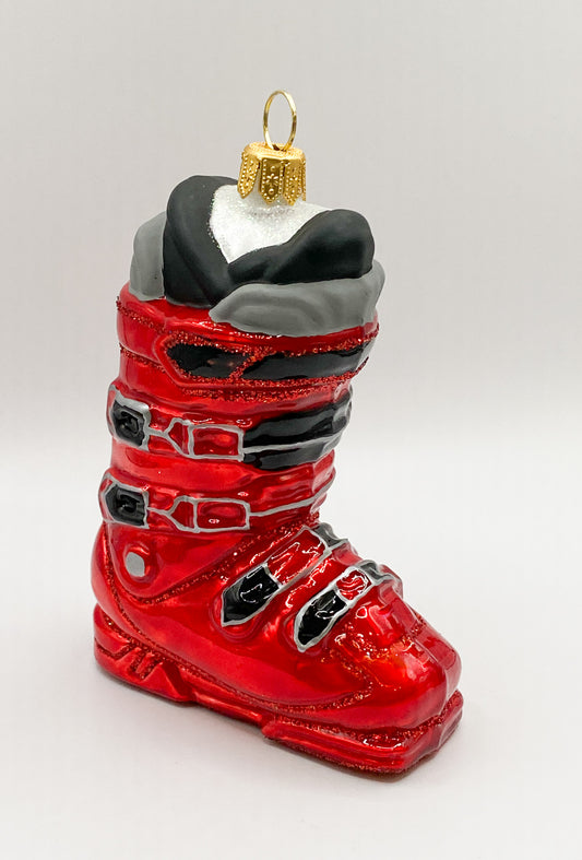 Skischuh rot