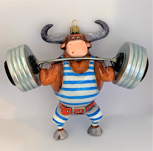 Weihnachtsschmuck-Christbaumschmuck-AtlasArt-Stier-Bulle-Gewichte-heben-Kraftprotz-weihnachts-deko-ch-Galerie-LuechingerIMG_0001