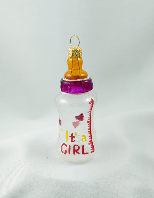 Baby Bottle with "It's a Girl" Label