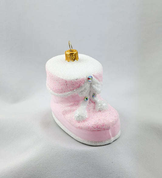 Pink snow boots, winter booties