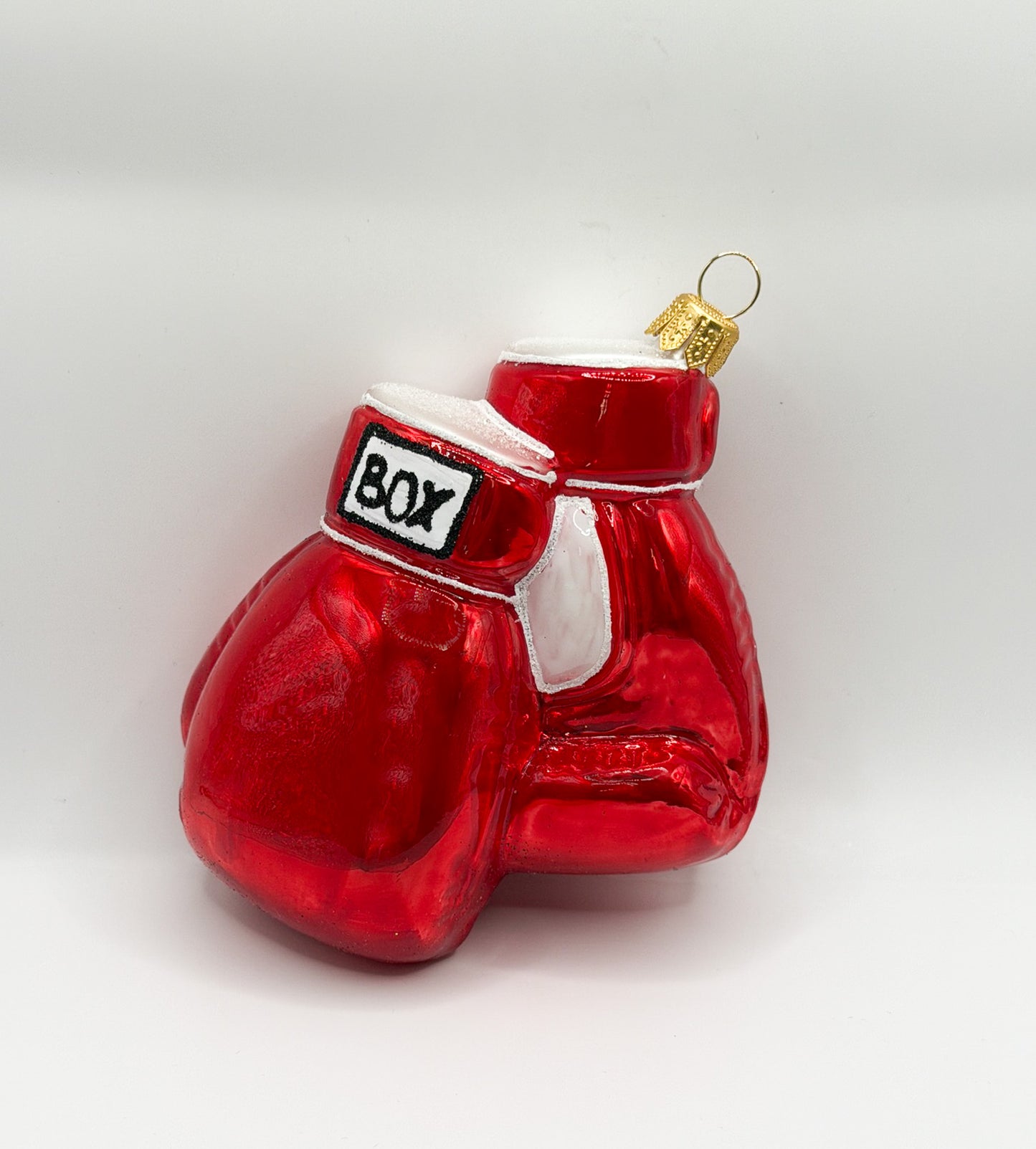 Pair of red boxing gloves