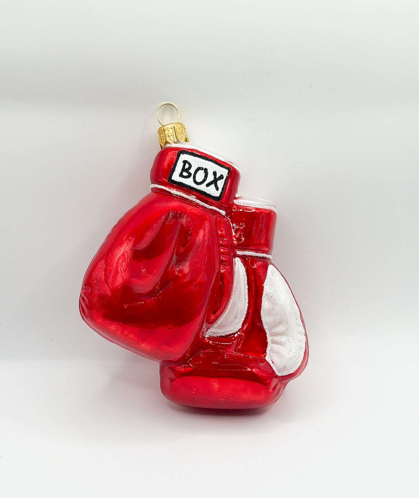 Pair of red boxing gloves