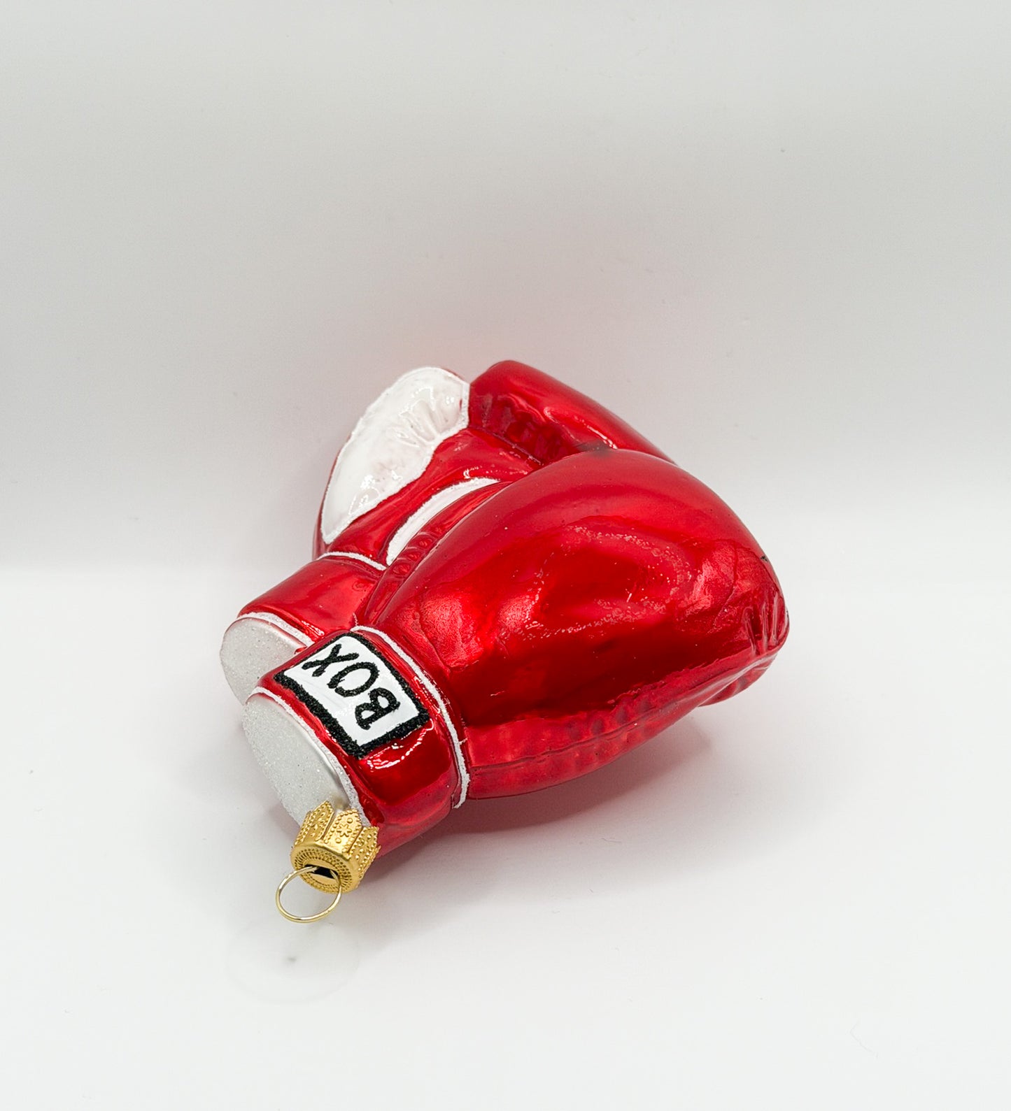 Pair of red boxing gloves
