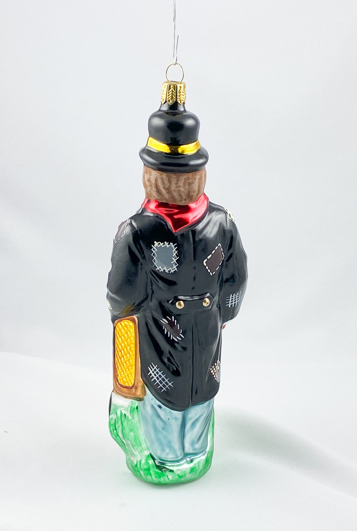 Drehleier -Spieler mit Affe