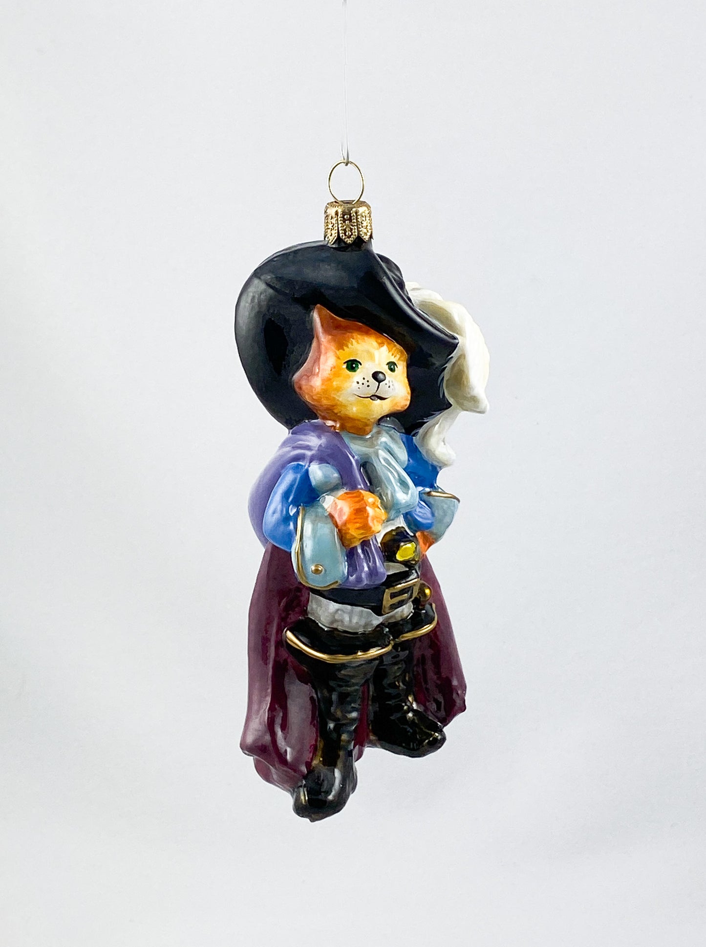 Puss in Boots with White Feather Plume AtlasArt