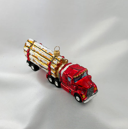 Wood transport truck