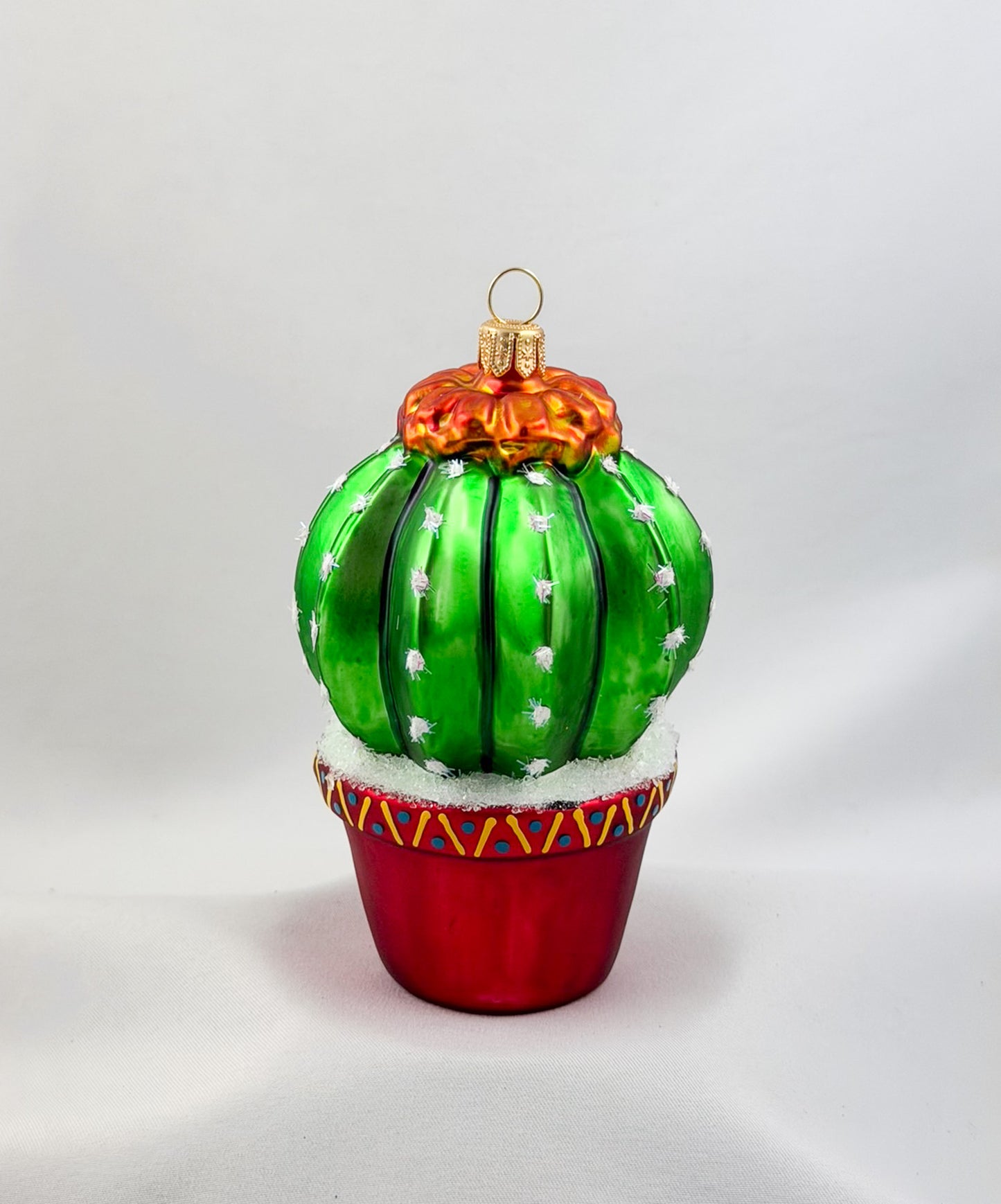 Flowering cactus in flowerpot
