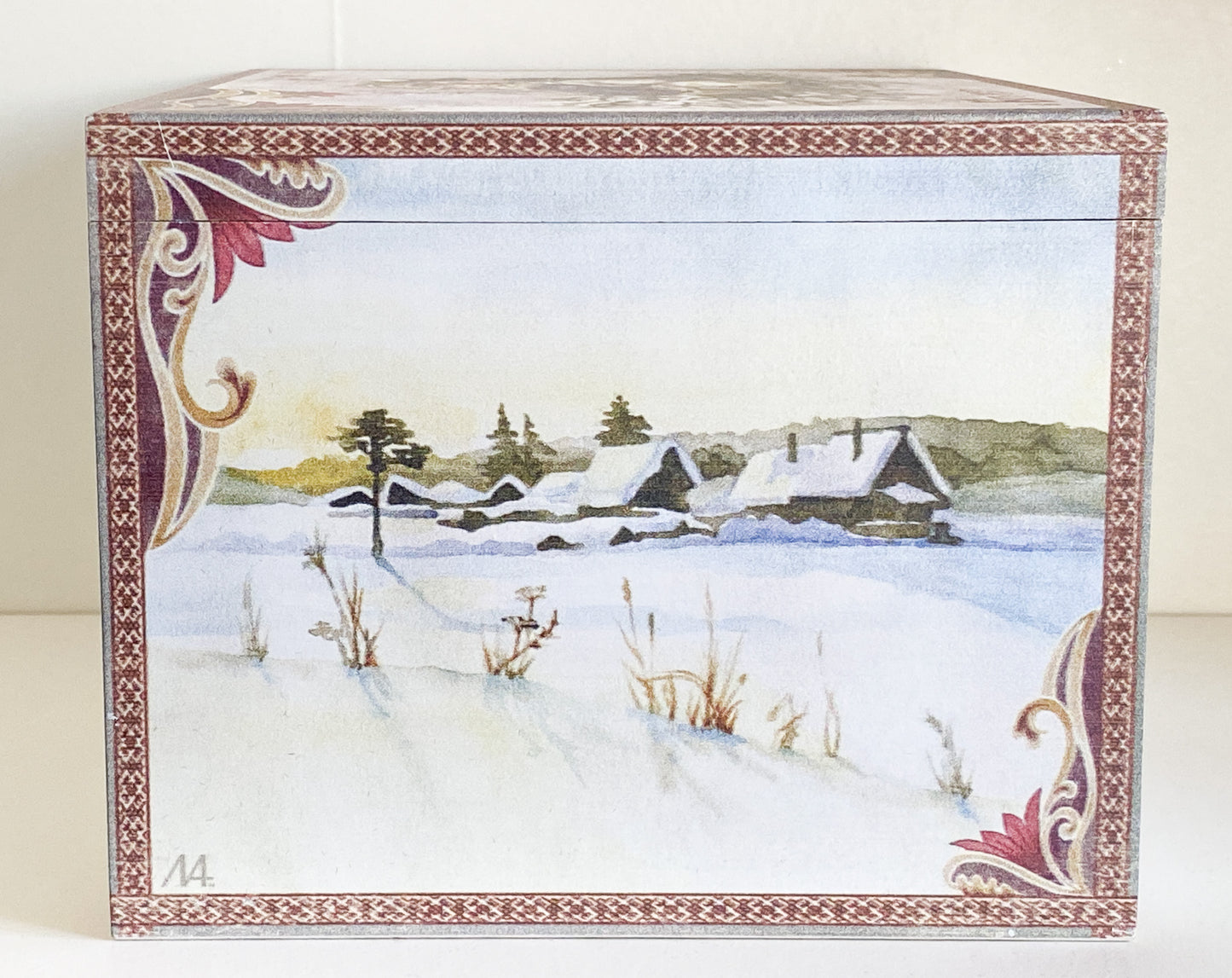 Die Kinder im Wintergewand haben es sich auf dem Tannenast gemütlich gemacht, AtlasArt