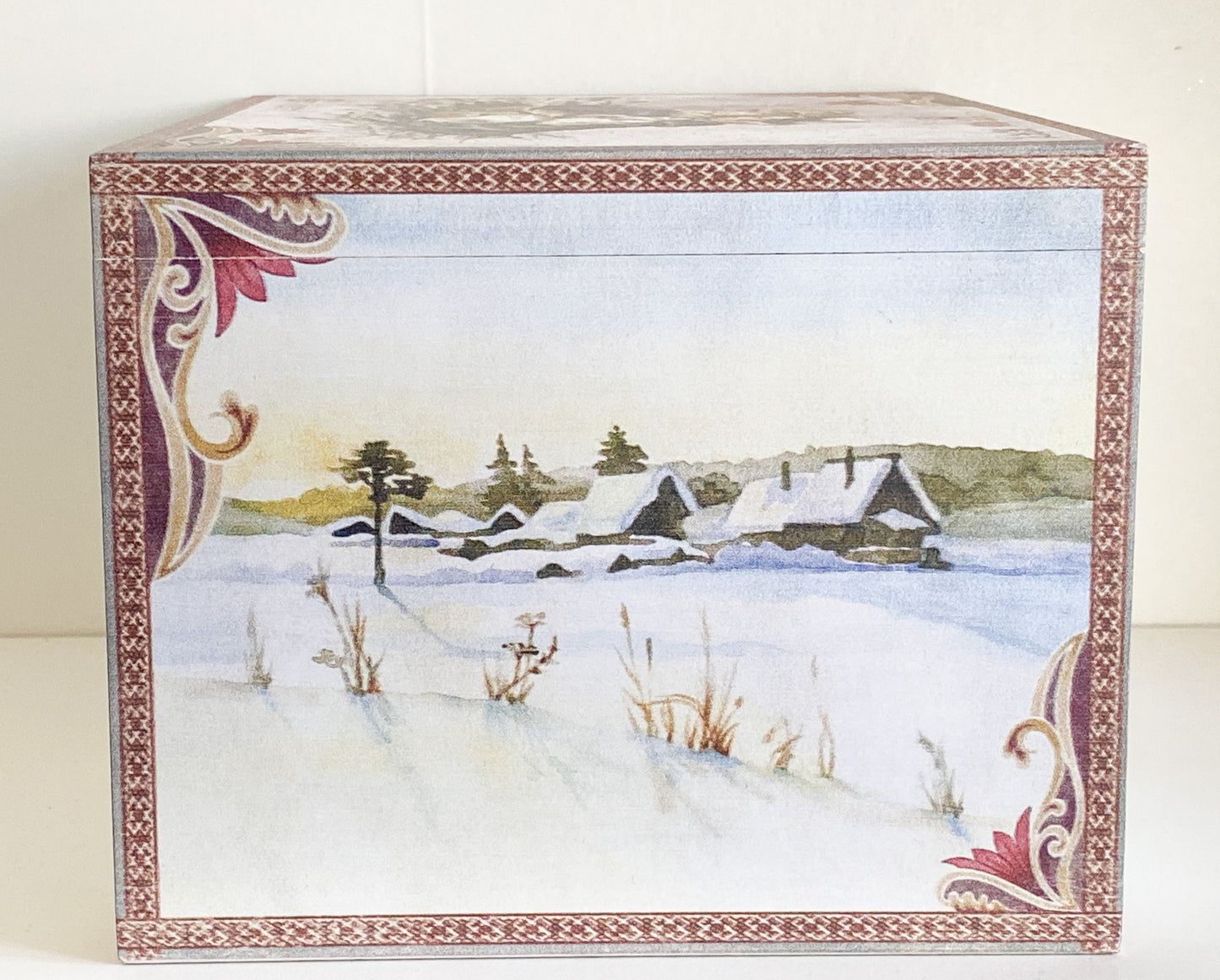 Die Kinder im Wintergewand haben es sich auf dem Tannenast gemütlich gemacht, AtlasArt