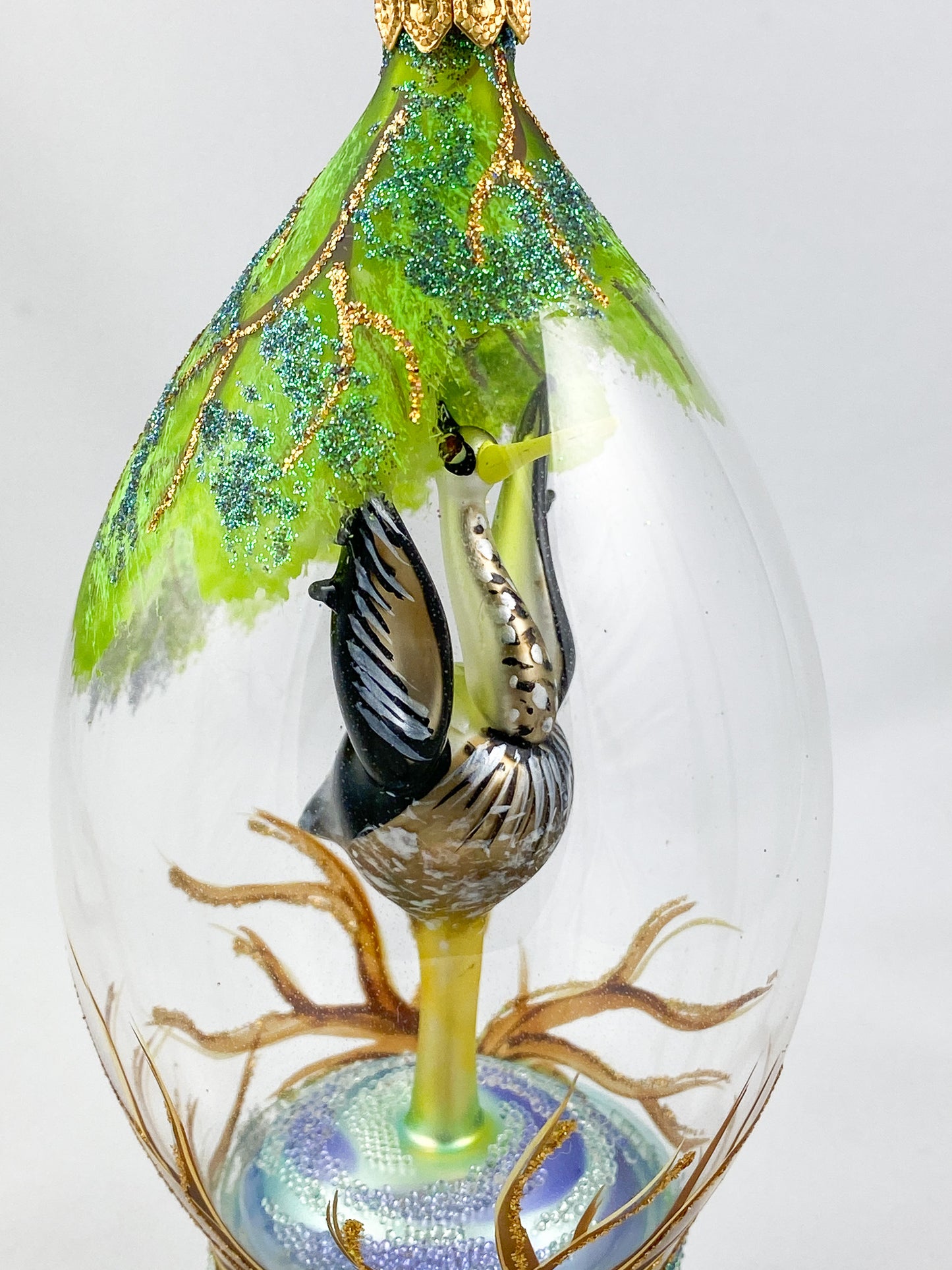 Kranich mit gelbem Schnabel