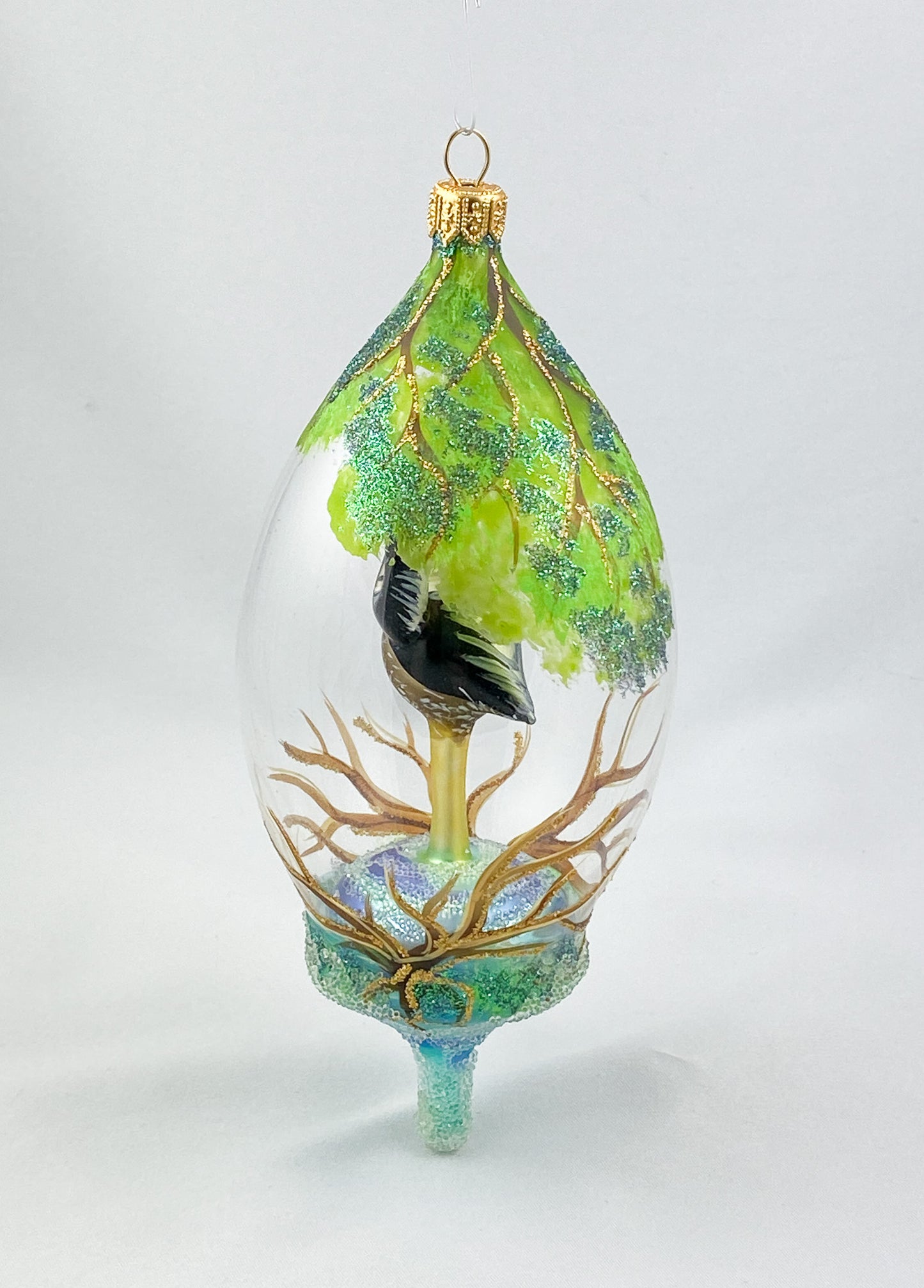 Kranich mit gelbem Schnabel