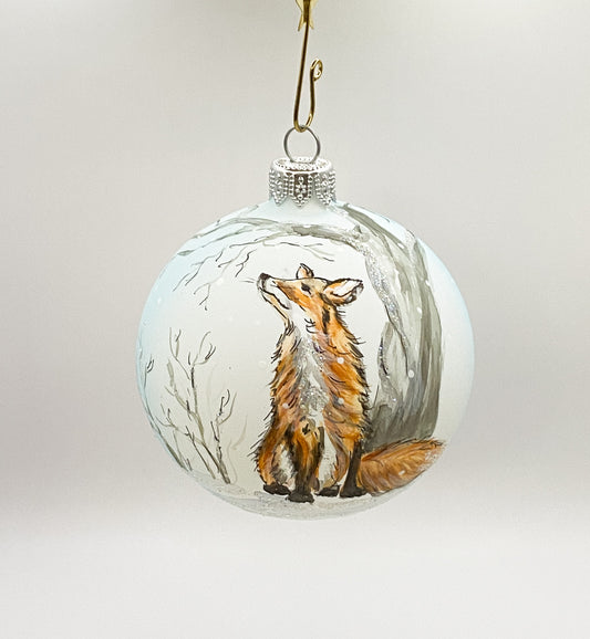 Kugel mit Fuchs unter dem Baum