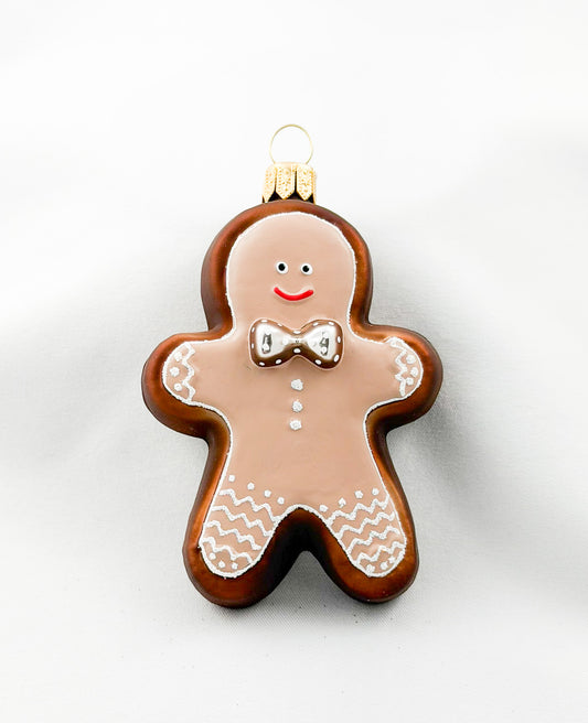 Christmas Cookies Chocolate Gingerbread Man Silver Ribbon