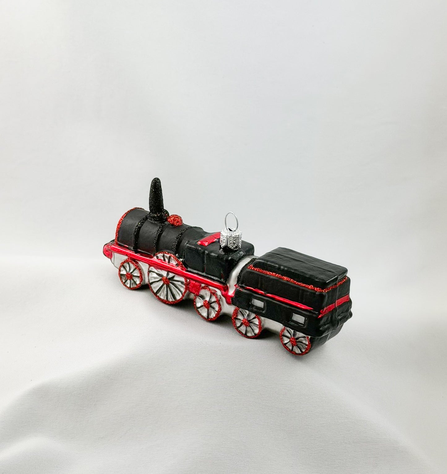 Schwarze nostalgische Dampf-Lokomotive