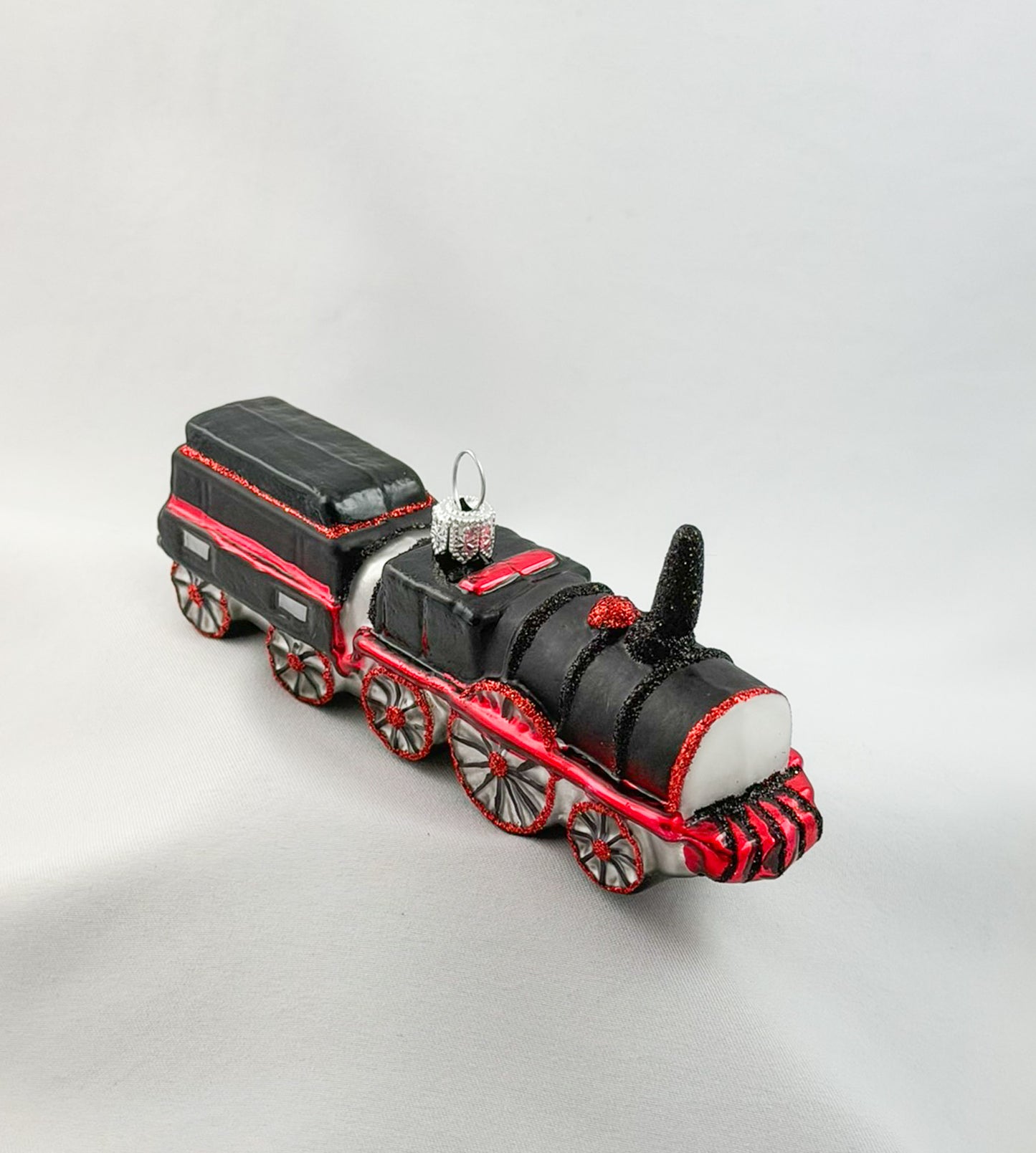 Schwarze nostalgische Dampf-Lokomotive