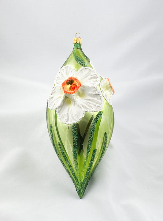 Grosse Kugel mit Narzissen-Motiv