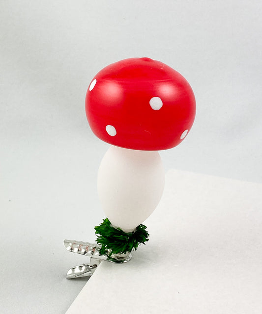 Fliegenpilz Glückspilz frei geblasen, auf Clip