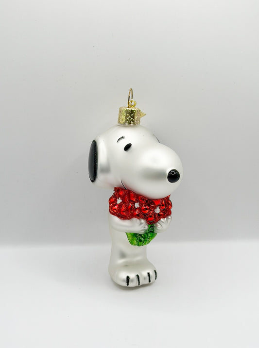 Snoopy bringt einen grossen Blumen-Strauss