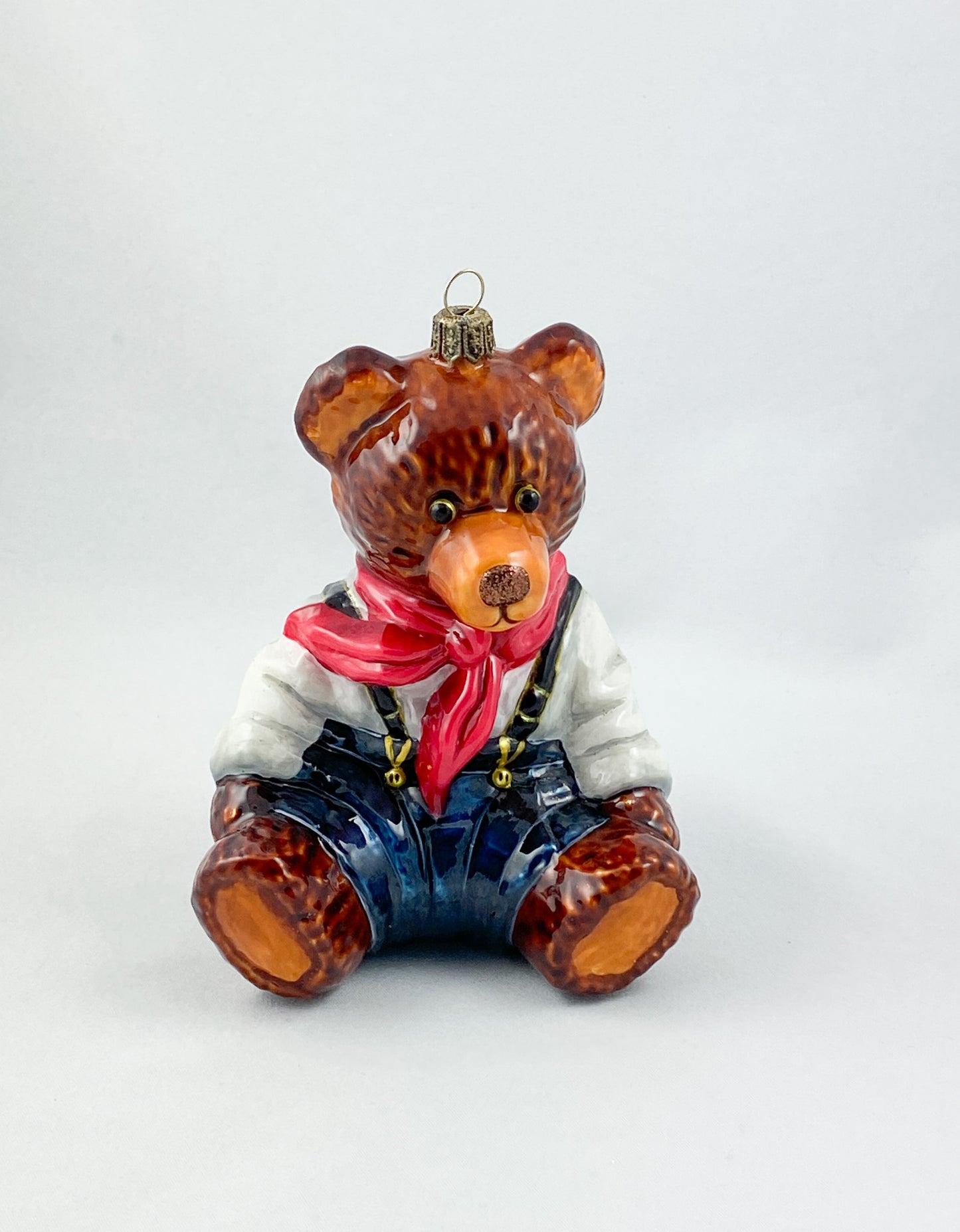 Teddy bear in blue overalls AtlasArt