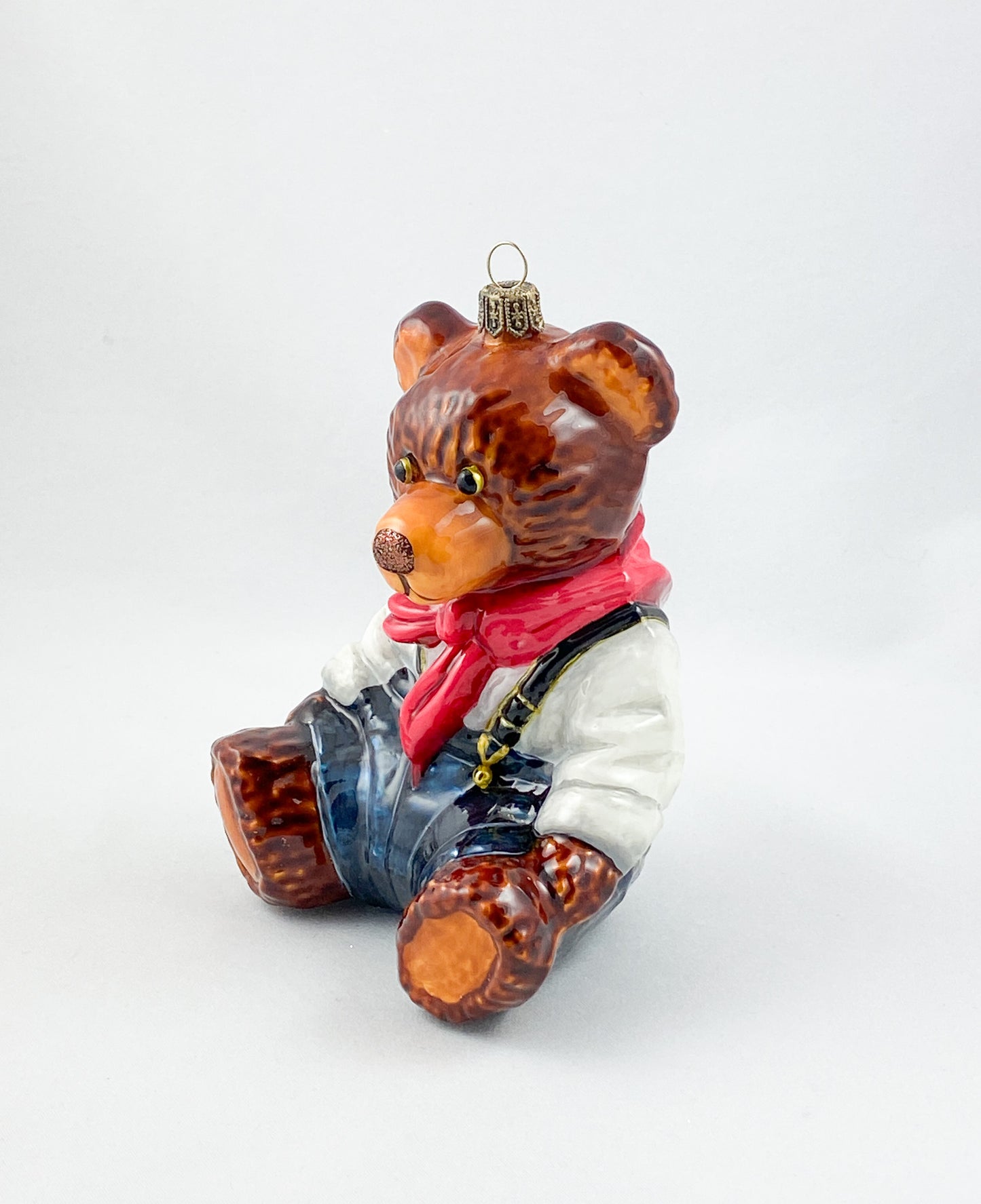 Teddy bear in blue overalls AtlasArt