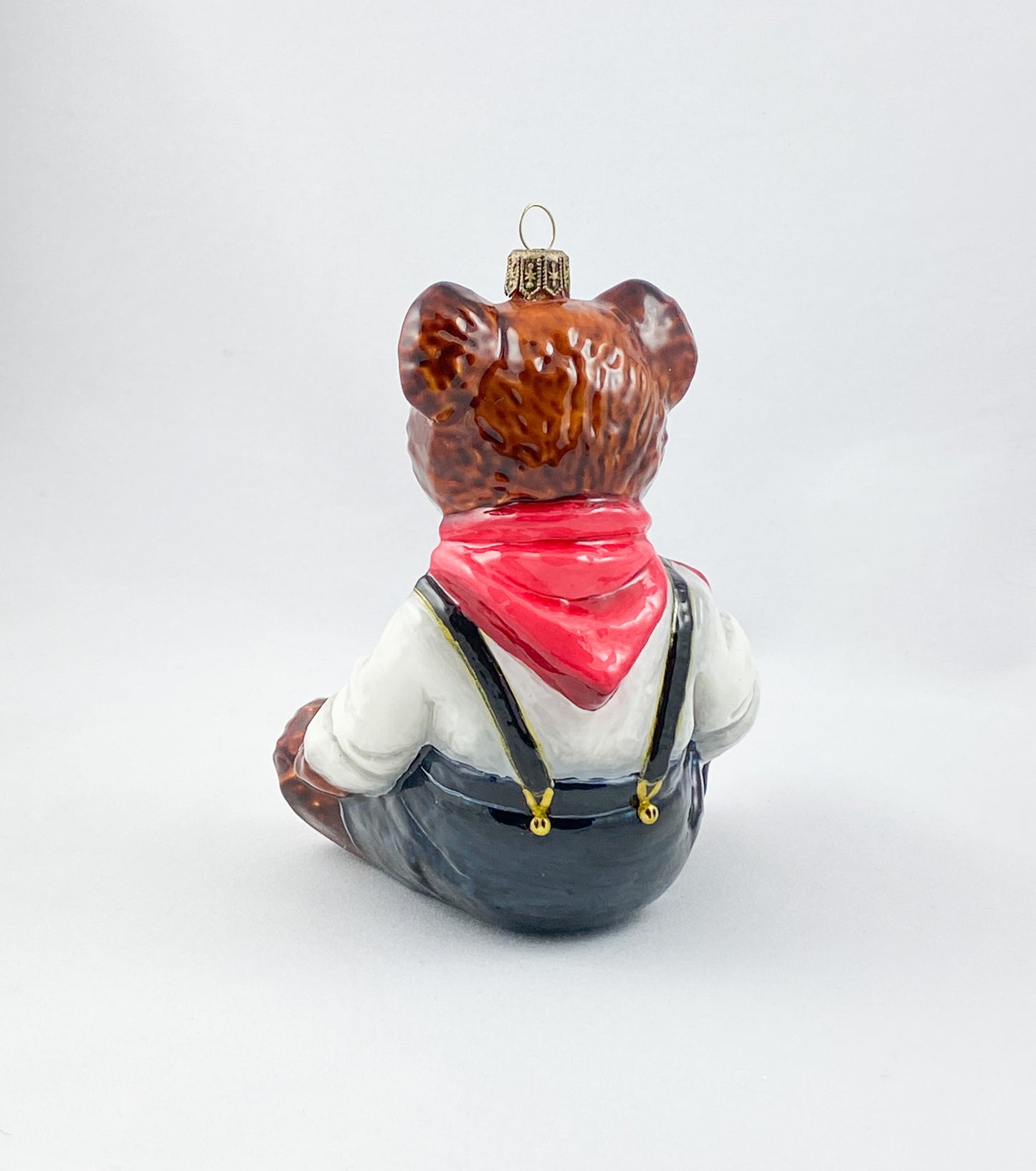 Teddy bear in blue overalls AtlasArt