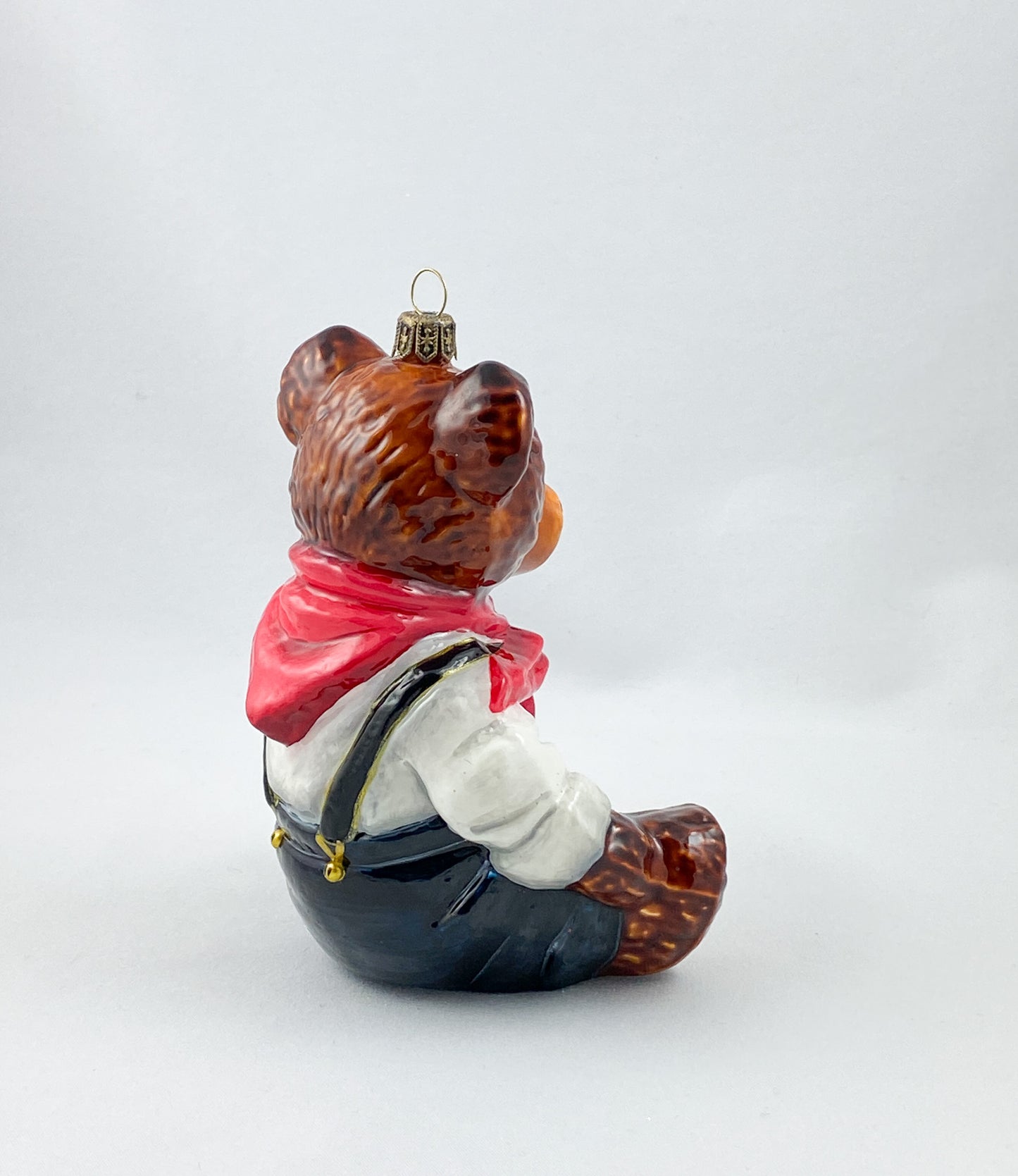 Teddy bear in blue overalls AtlasArt