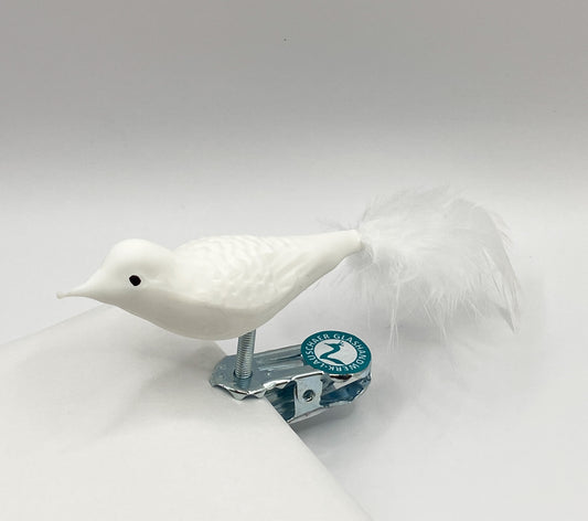 Small bird velvet white