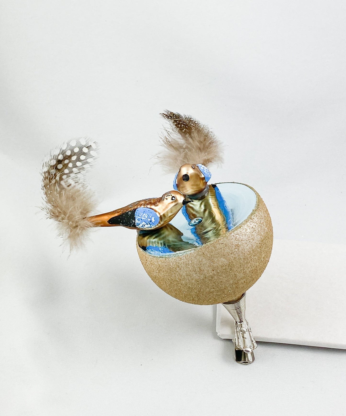 Zwei Vögel an der Wasser-Trenke