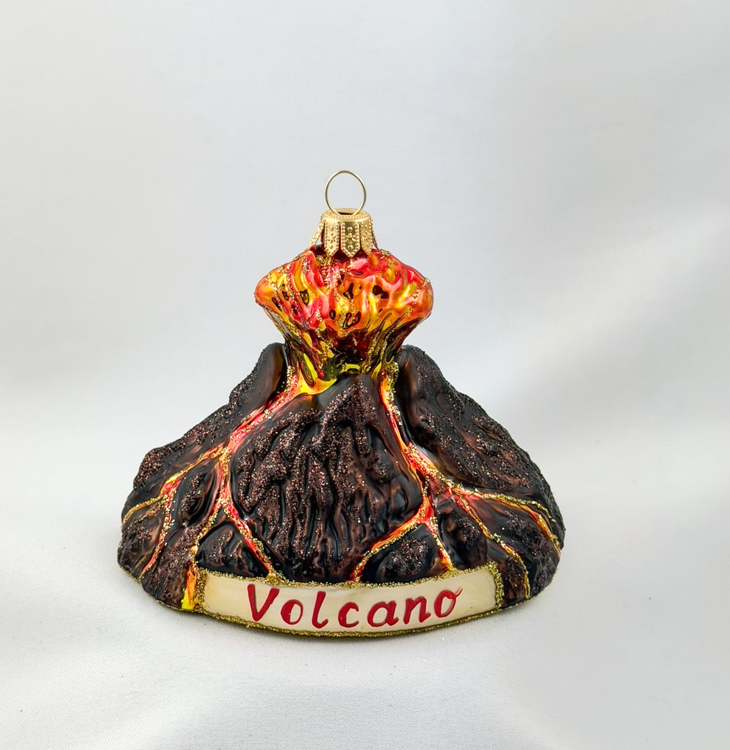 Volcano spews lava