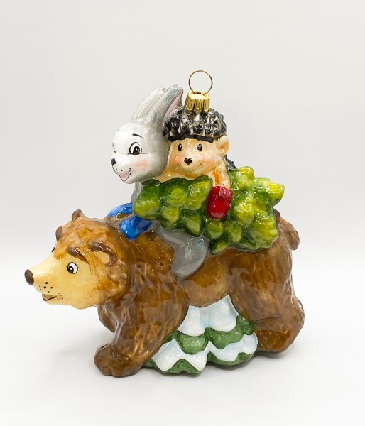 Der Hase und der Igel holen zusammen mit dem Bär den Weihnachtsbaum, KOMOZJA MOSTOWSKI