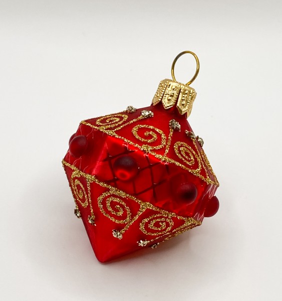 Rotes orientalisches Kreisel-Ornament