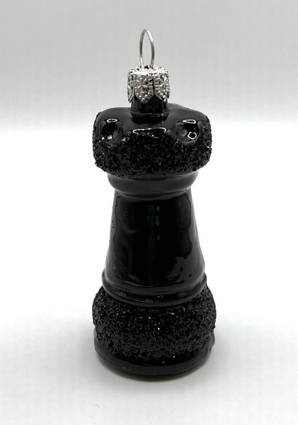 Schachfigur Turm schwarz