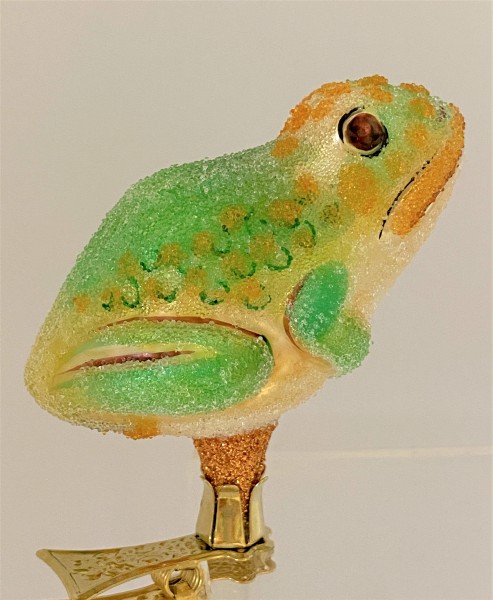 Hellgrüner Frosch mit Clip