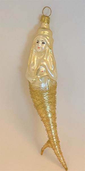 Klassische Meerjungfrau mit Goldfäden umsponnen