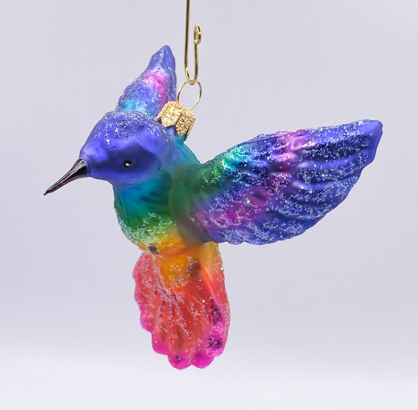 Regenbogen farbener fliegender Kolibri