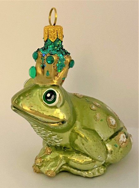 Hellgrüner Froschkönig mit Krone