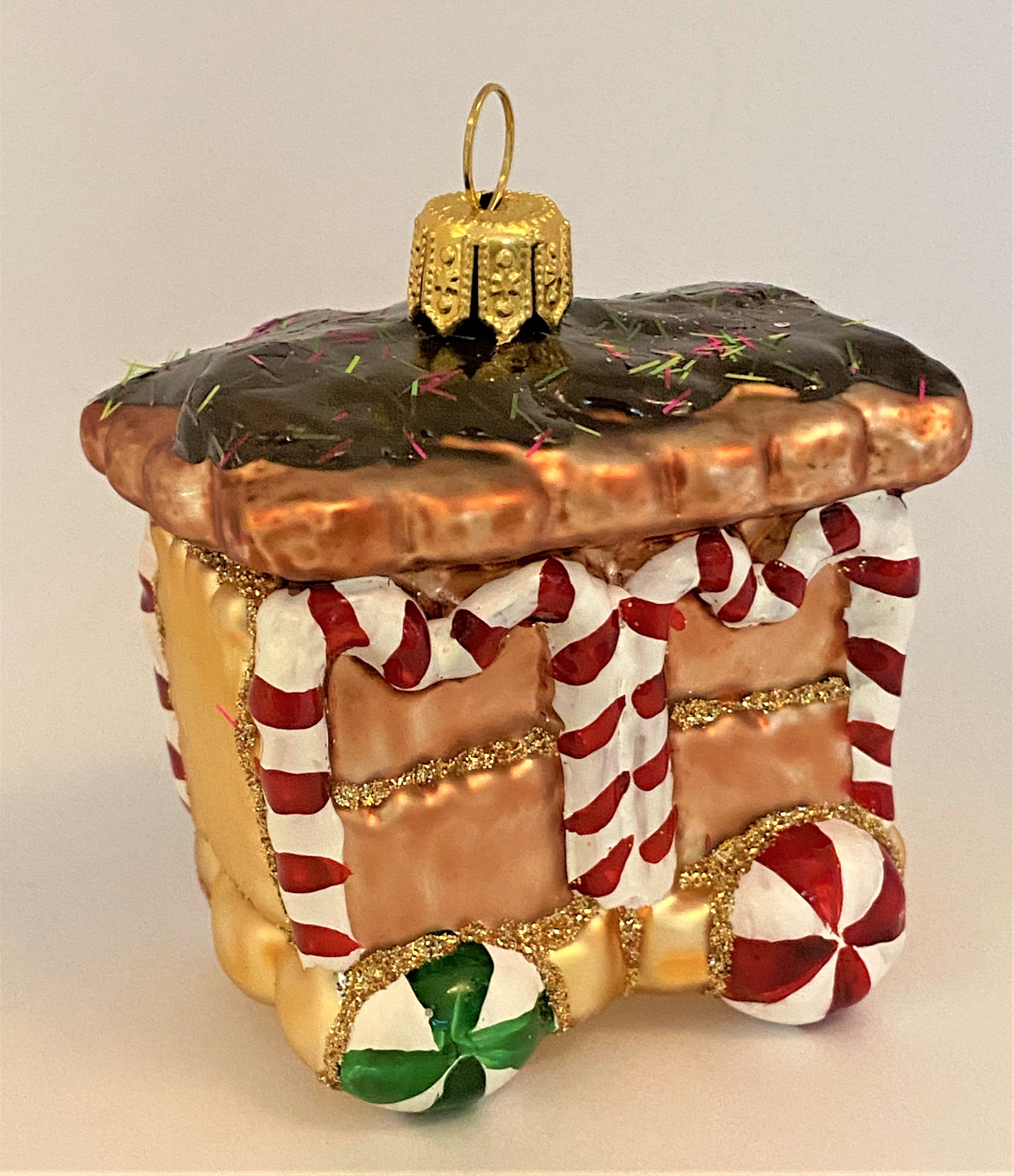 Weihnachtsschmuck Lebkuchen Zug Anhänger mit Candy Cane verziert ...