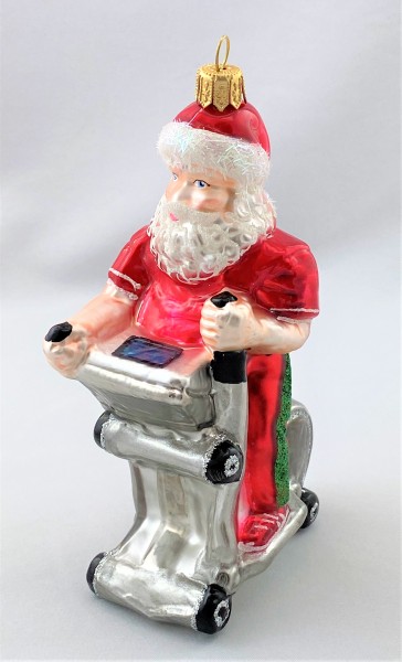 Santa auf dem Hometrainer