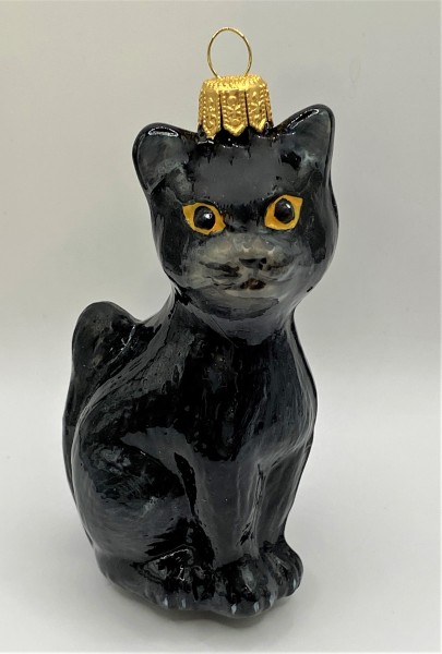 Schwarze Katze mit gelben Augen, KOMOZJA MOSTOWSKI