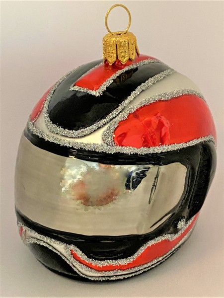 Rotschwarzer Motorrad Helm