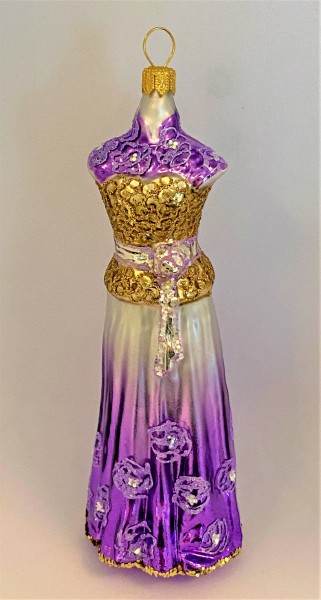 Langes schmales violettes Kleid