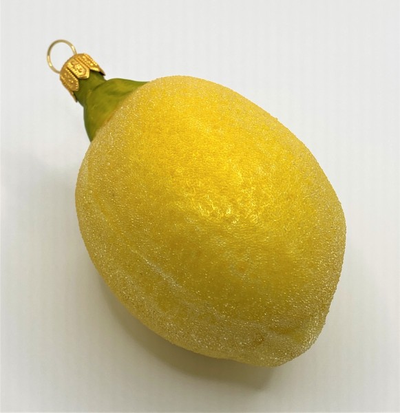Gelbe Zitrone mit Glimmer