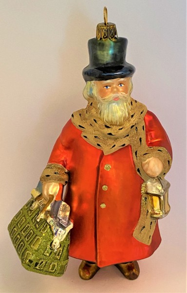 Viktorianischer Santa mit Reisetasche und Laterne, KOMOZJA MOSTOWSKI