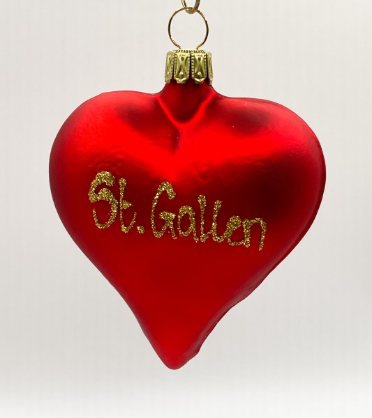 Rotes Herz mit Aufschrift " St.Gallen "