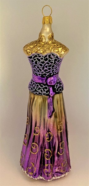 Langes schmales dunkel violettes Kleid