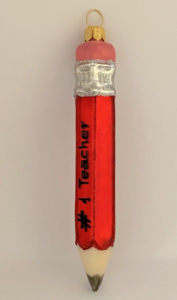 Roter Bleistift mit Radiergummi