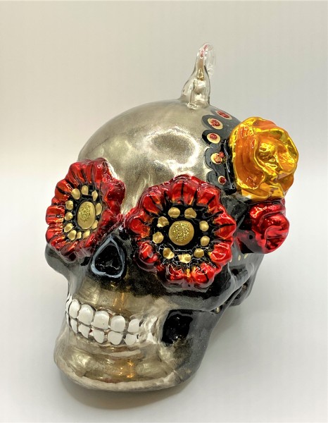 Totenschädel mit geblümten Augen, Mexican Skull, KOMOZJA MOSTOWSKI